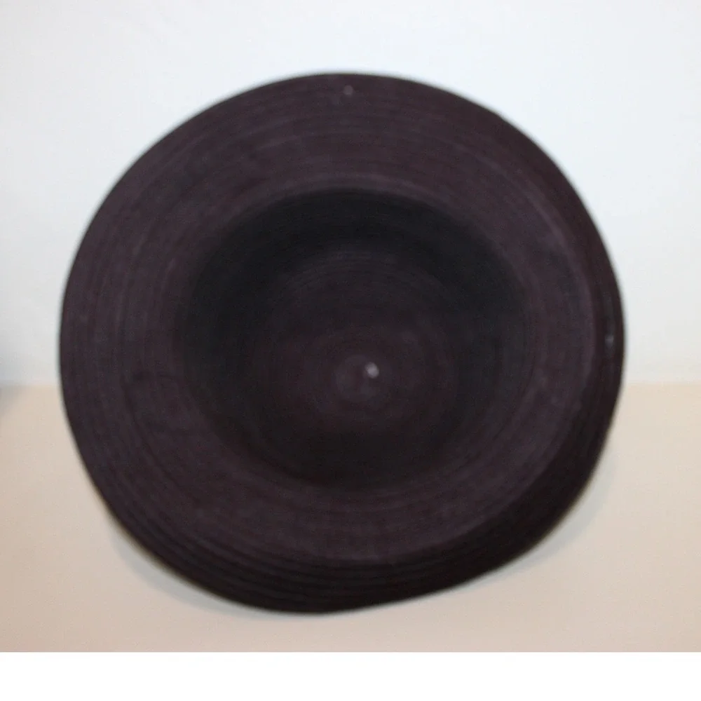 Retro Cloche Hat Women One Size Plum Purple Excellent Floral Satin‎ Trim